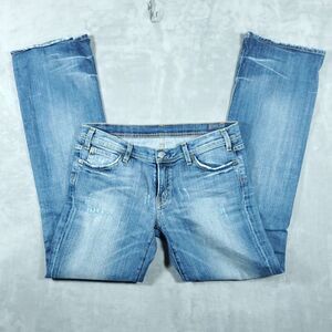 Citizens Of Humanity Jeans Womens 32 Boot Cut Low Skull Bunny Embroidered 32x32